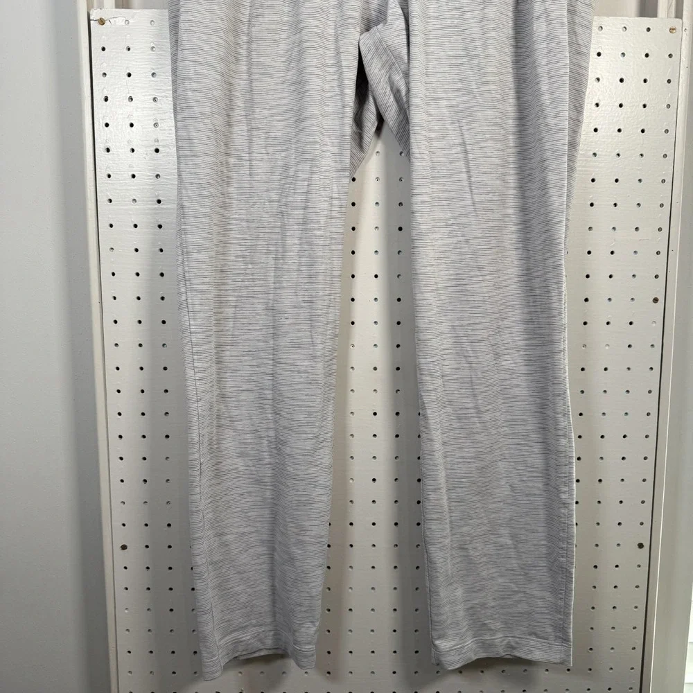 Lululemon On The Fly Pants Womens 10 Gray Space Dye Drawstring Waist Performance